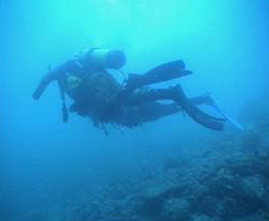 Sergio in immersione subacquea